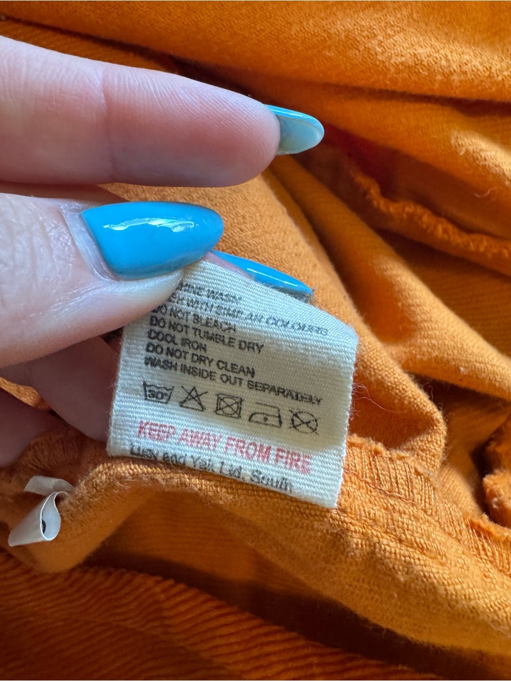 Lucy & Yak Organic Cotton Corduroy Dungarees Overalls Orange Size 14 US - Picture 8 of 12